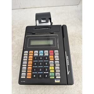 Hypercom T7 Plus Credit Card Machine Terminal & Paper Roll As-Is